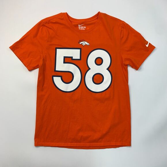 Nike T Shirt Mens M Medium Athletic Cut Denver Broncos Von Miller Short Sleeve - Picture 4 of 12